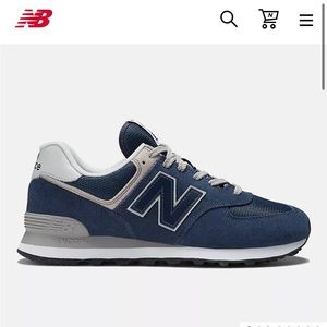 New Balance 574 Men Navy Sneakers ML574E12 Size 9.5 Classic Navy Blue and grey